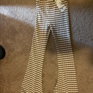 Brown and White show me your mumu flare pants